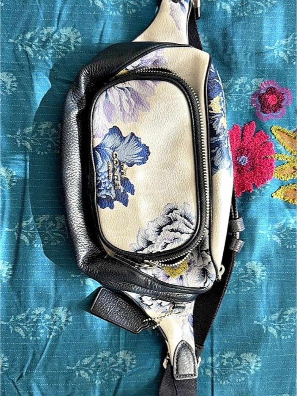 Coach Court Belt Bag in Signature Canvas with Kaffe Fassett Print